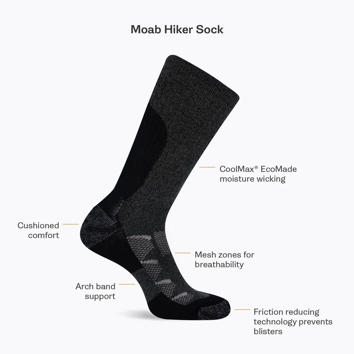 Moab Hiker Low Cut Sock - US 2064