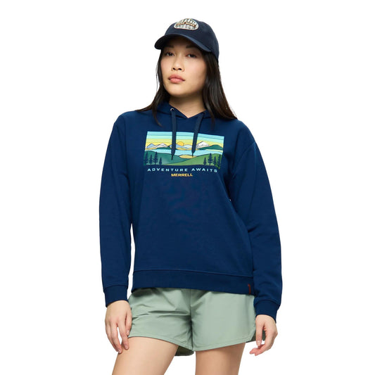 Women's Await Adventure Semi-Cropped Graphic Hoody - US 4327