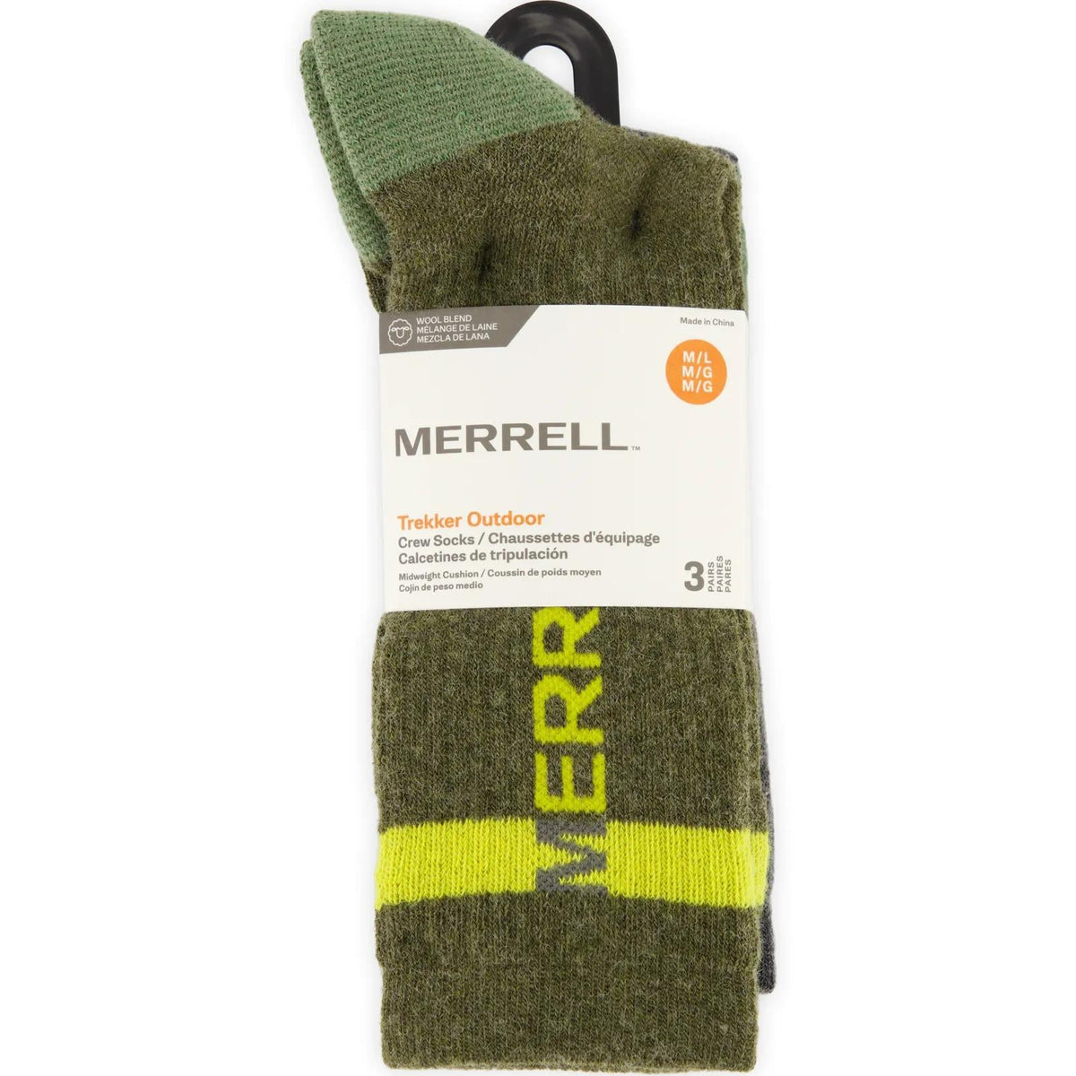 Trekker Outdoor Crew Sock 3 Pack - US 6700